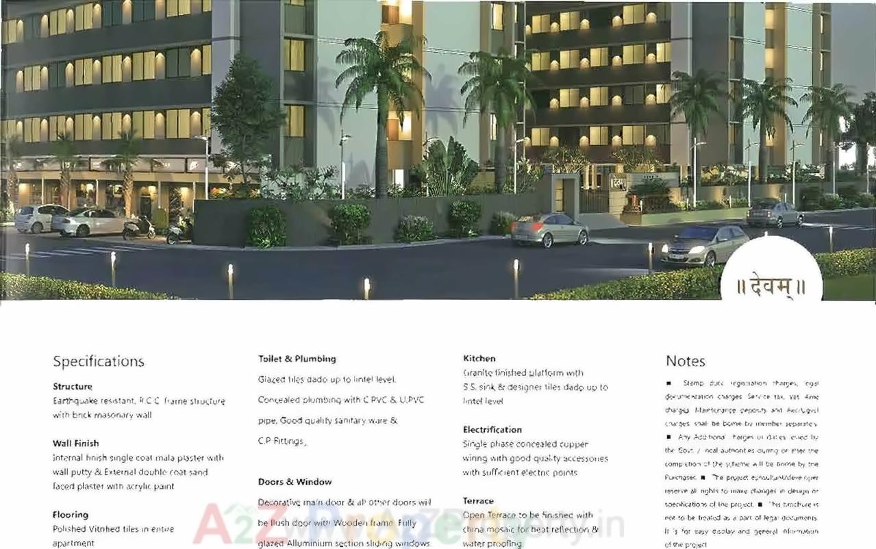 3D Elevation of real estate project Devam located at Jagatpur, Ahmedabad, Gujarat