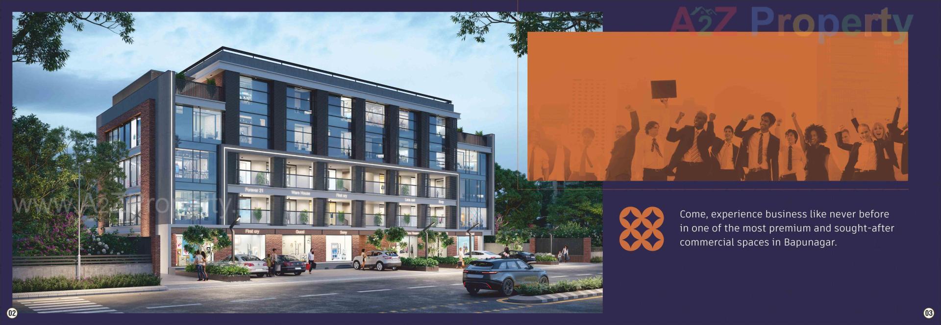 3D Elevation of real estate project Devanshi Arcade located at Naroda, Ahmedabad, Gujarat