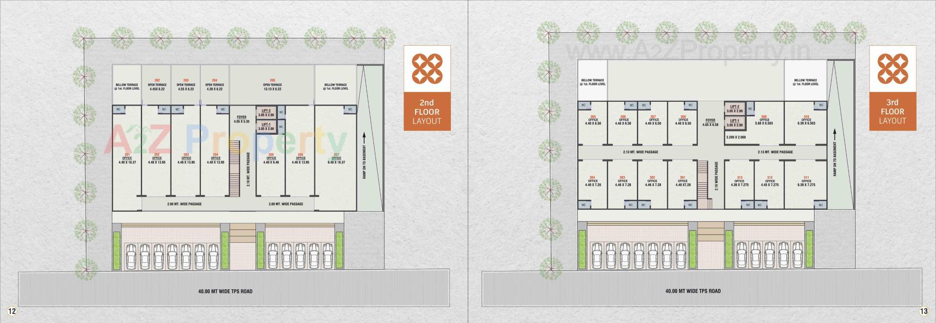 Layout of real estate project Devanshi Arcade located at Naroda, Ahmedabad, Gujarat