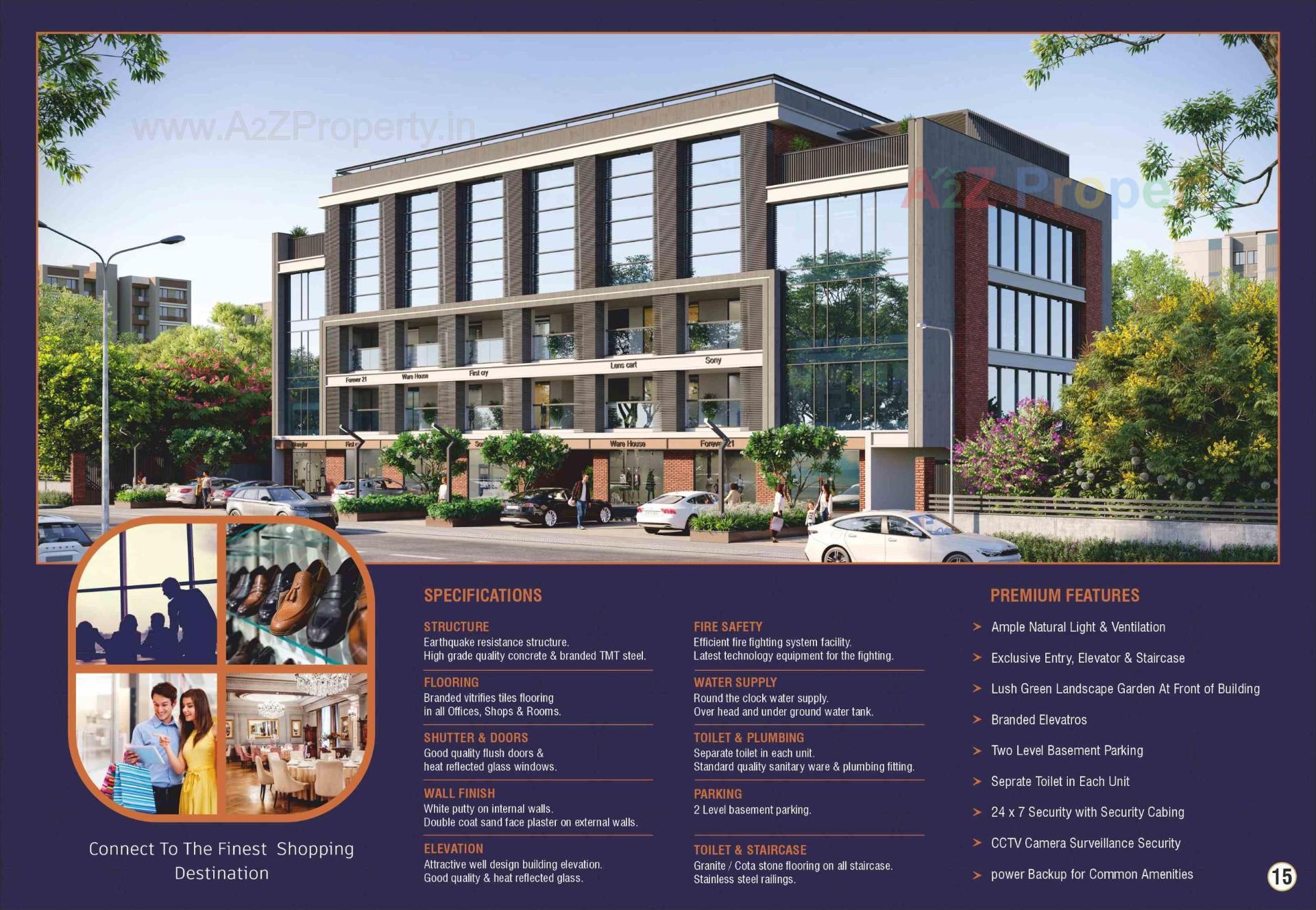 3D Elevation of real estate project Devanshi Arcade located at Naroda, Ahmedabad, Gujarat