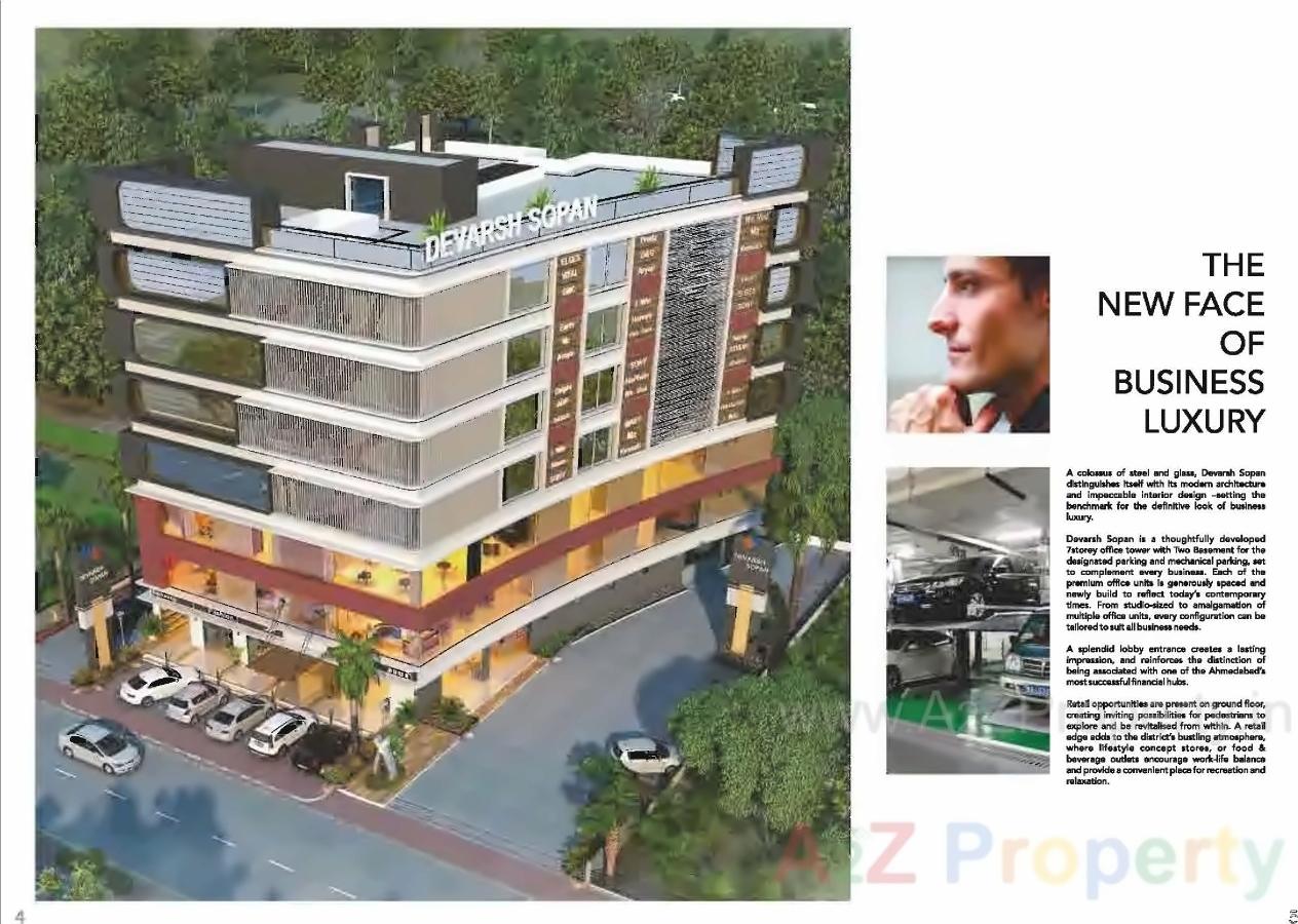 3D Elevation of real estate project Devarsh Sopan located at City, Ahmedabad, Gujarat