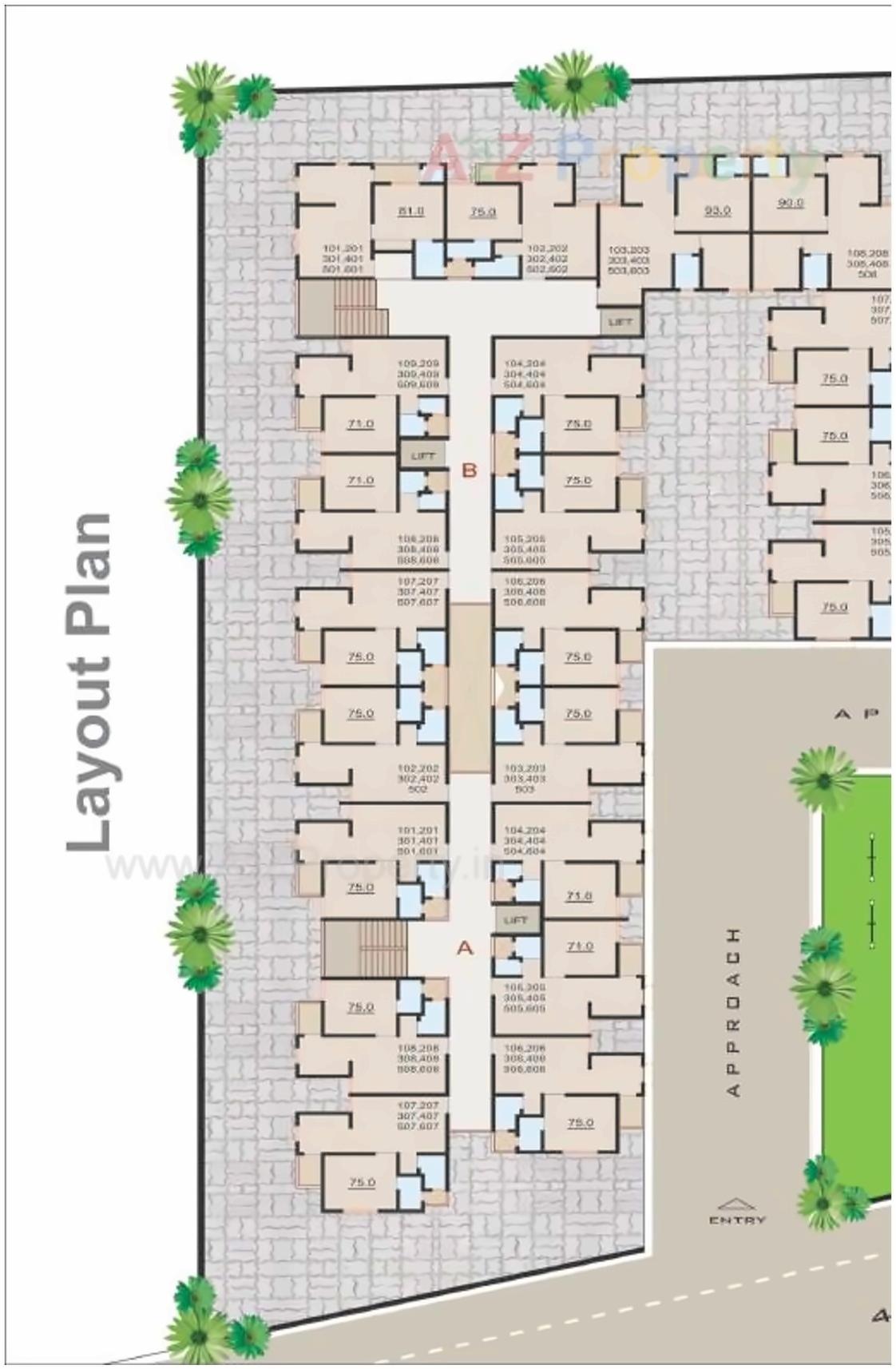 Layout of real estate project Devashray Residency located at Vastral, Ahmedabad, Gujarat