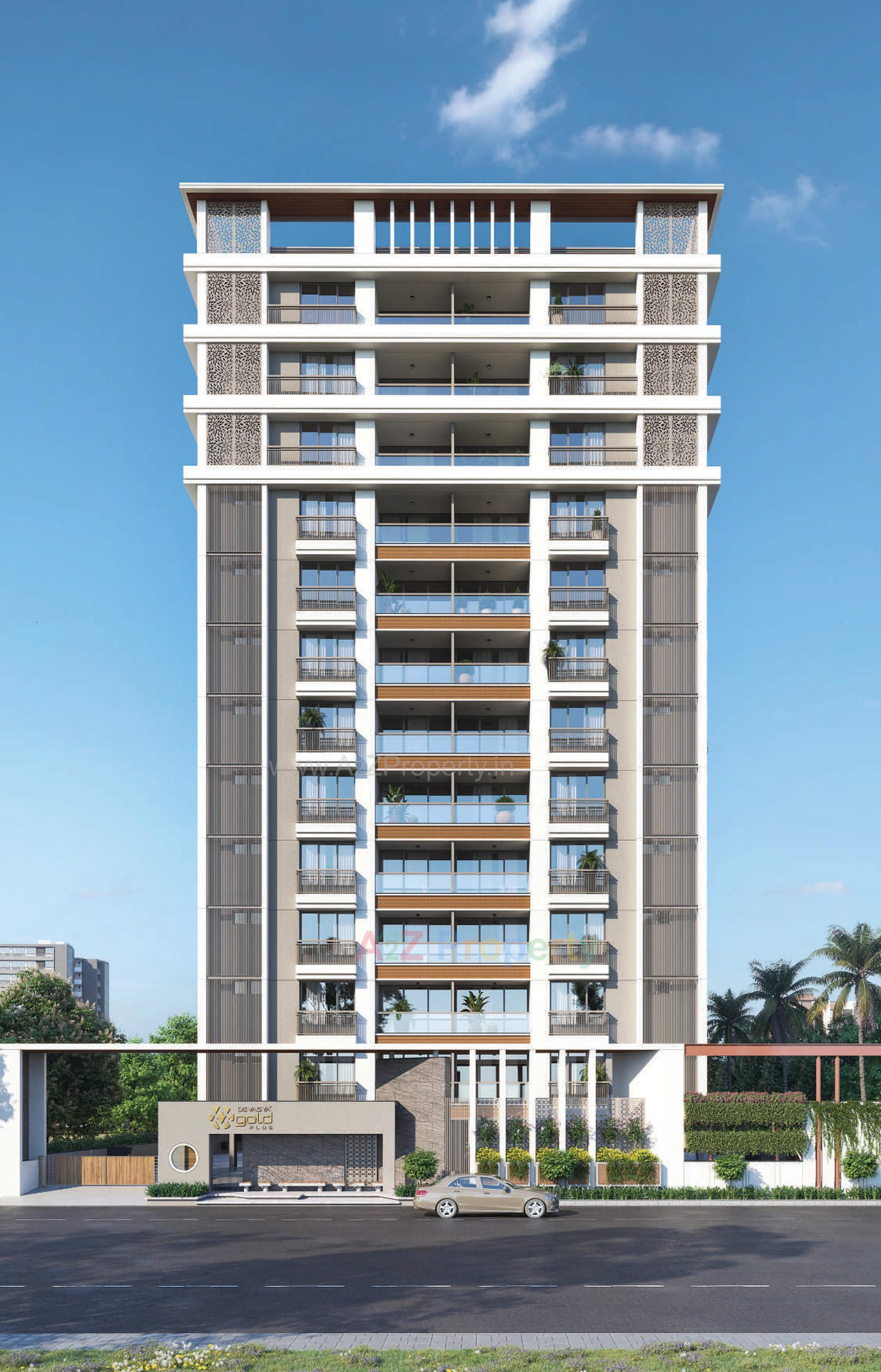 3D Elevation of real estate project Devasya Gold Plus located at Nikol, Ahmedabad, Gujarat