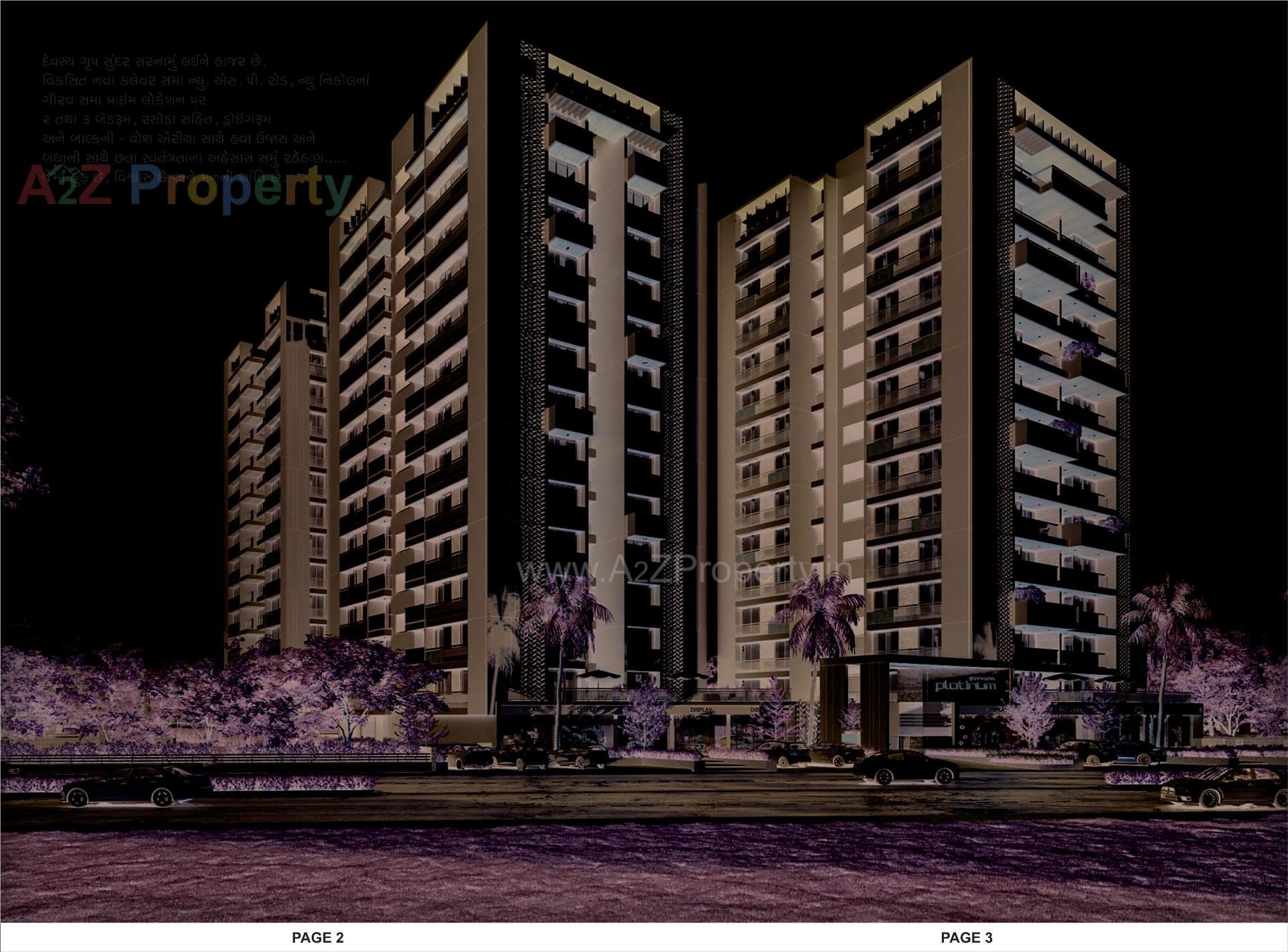 3D Elevation of real estate project Devasya Platinum located at Nikol, Ahmedabad, Gujarat