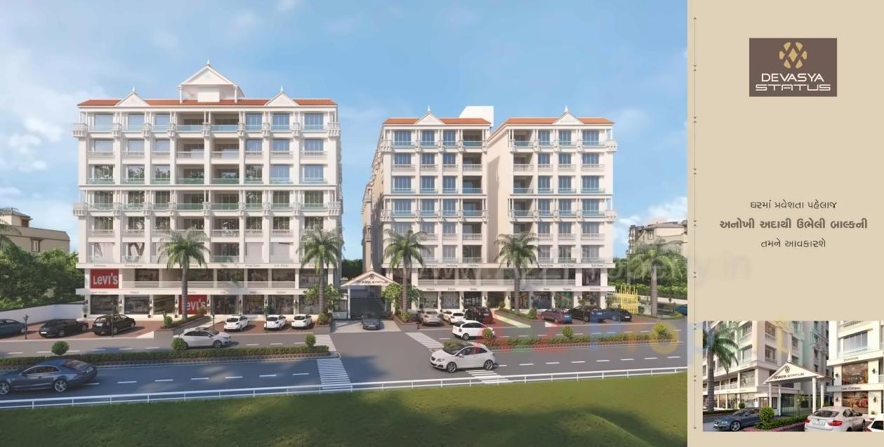 3D Elevation of real estate project Devasya Status located at Nikol, Ahmedabad, Gujarat