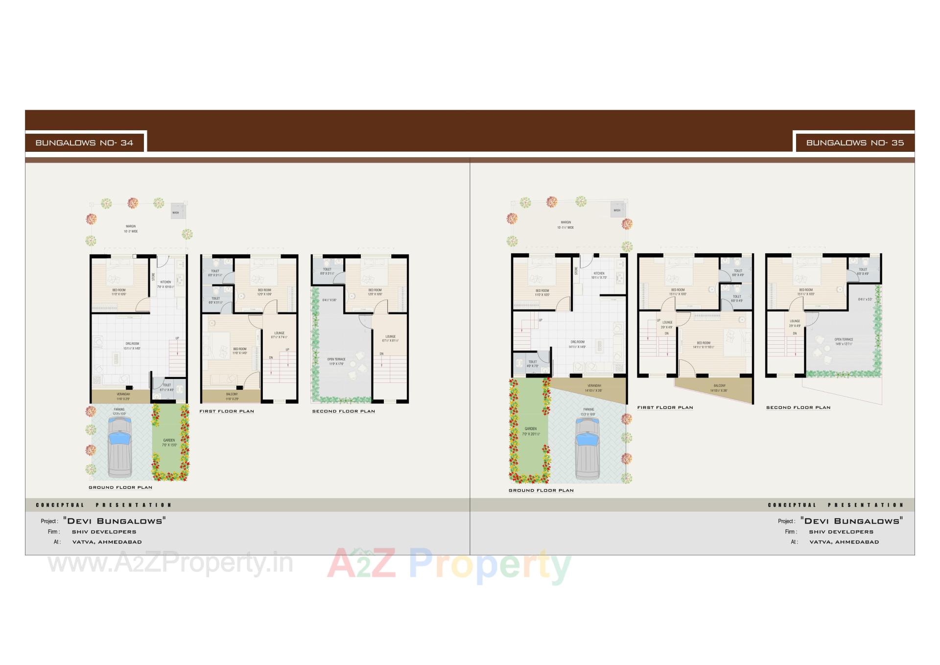 Layout of real estate project Devi Bunglows located at Vatva, Ahmedabad, Gujarat