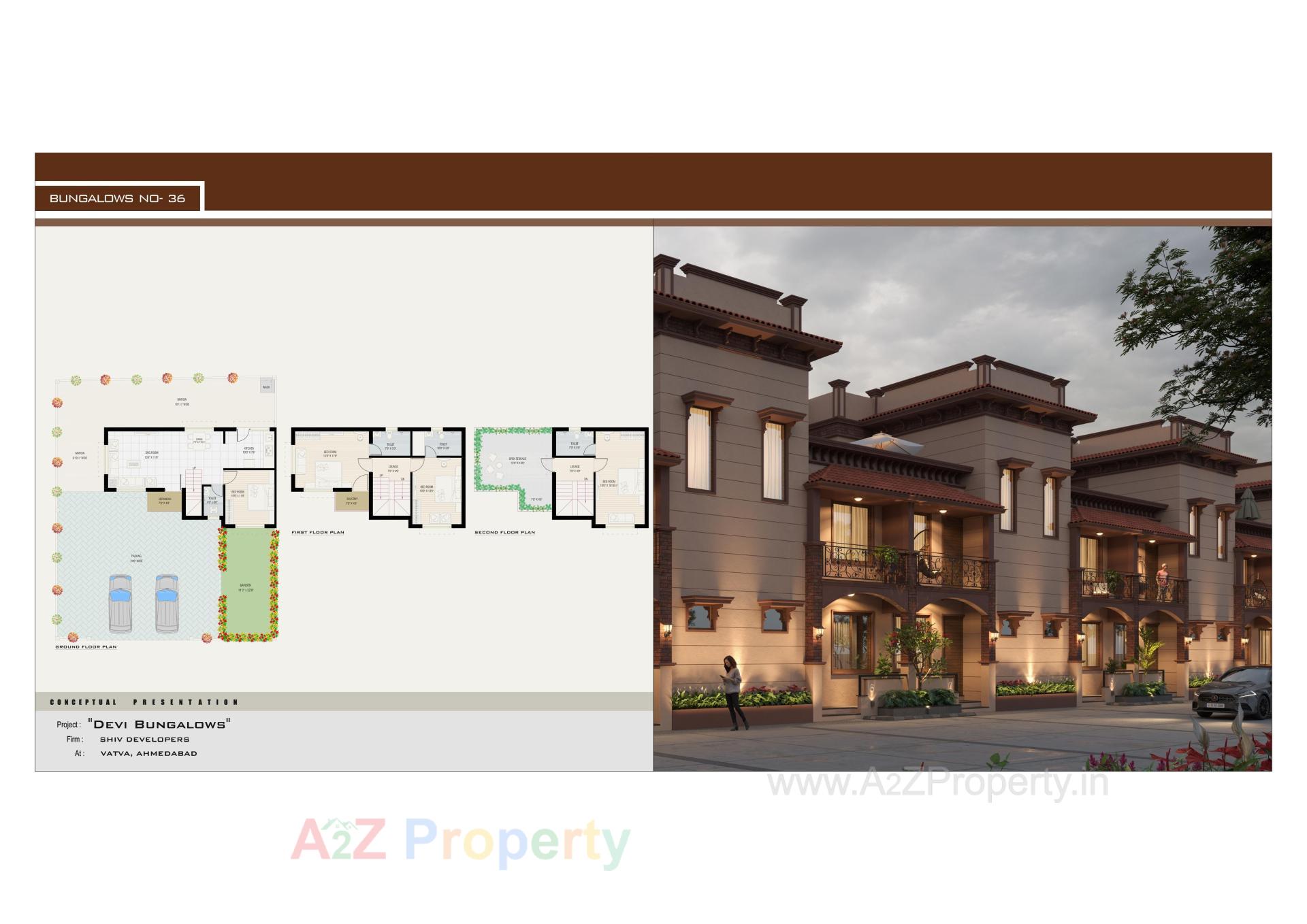Layout of real estate project Devi Bunglows located at Vatva, Ahmedabad, Gujarat