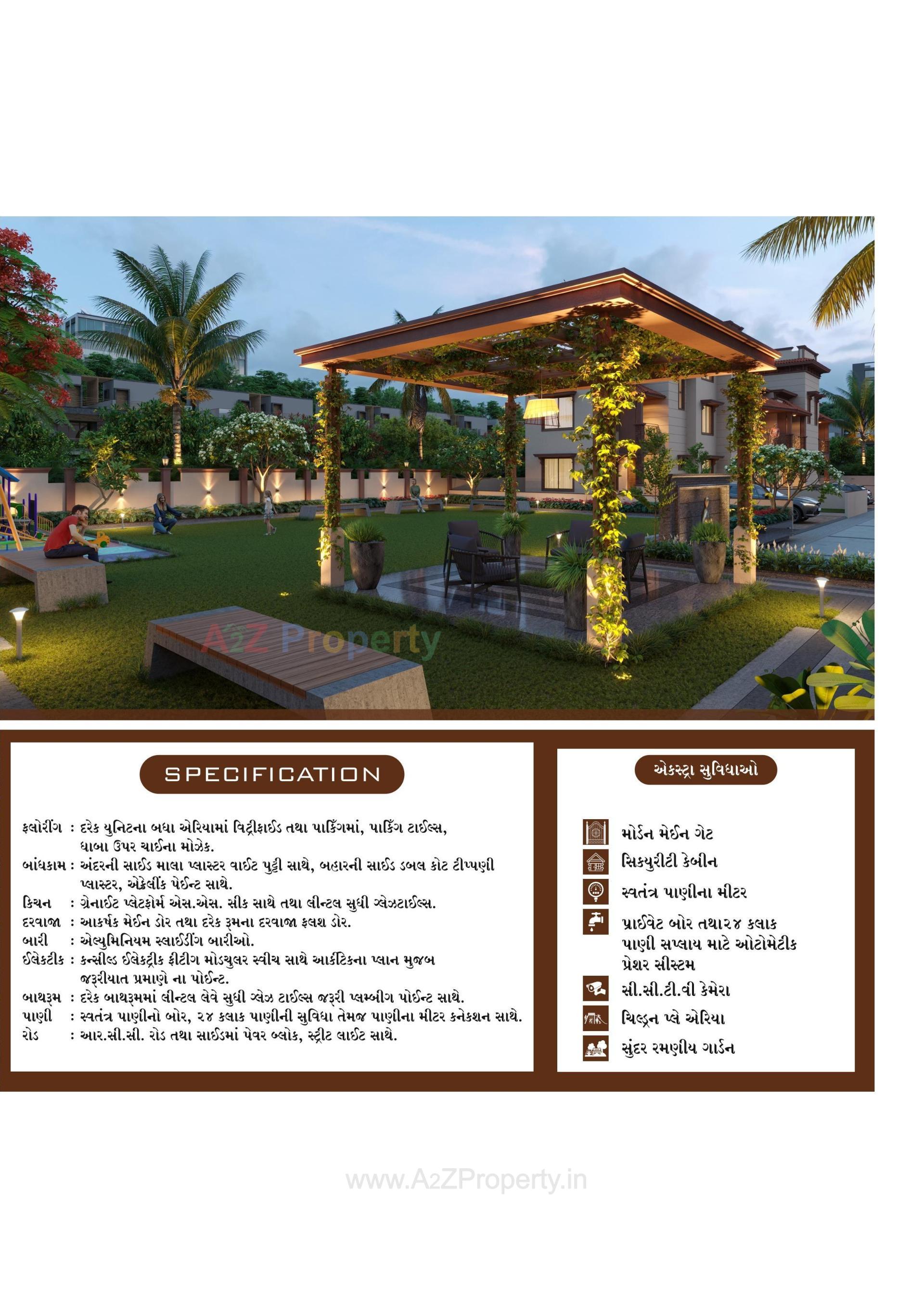 3D Elevation of real estate project Devi Bunglows located at Vatva, Ahmedabad, Gujarat