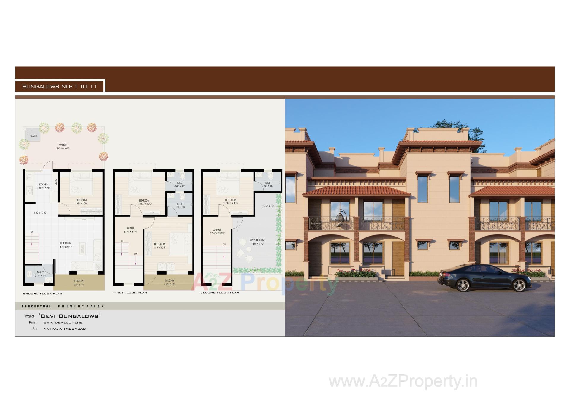 Layout of real estate project Devi Bunglows located at Vatva, Ahmedabad, Gujarat