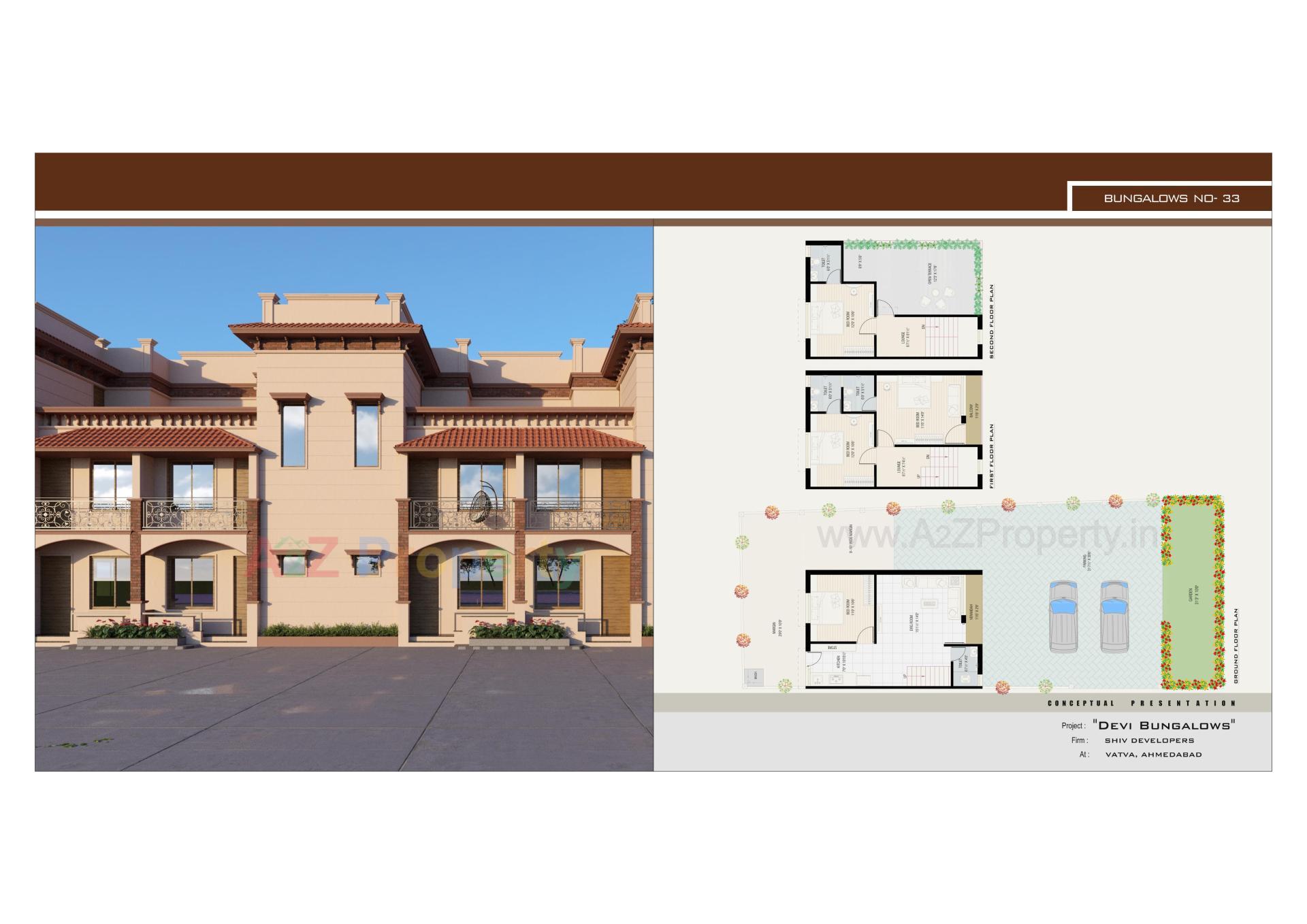 Layout of real estate project Devi Bunglows located at Vatva, Ahmedabad, Gujarat