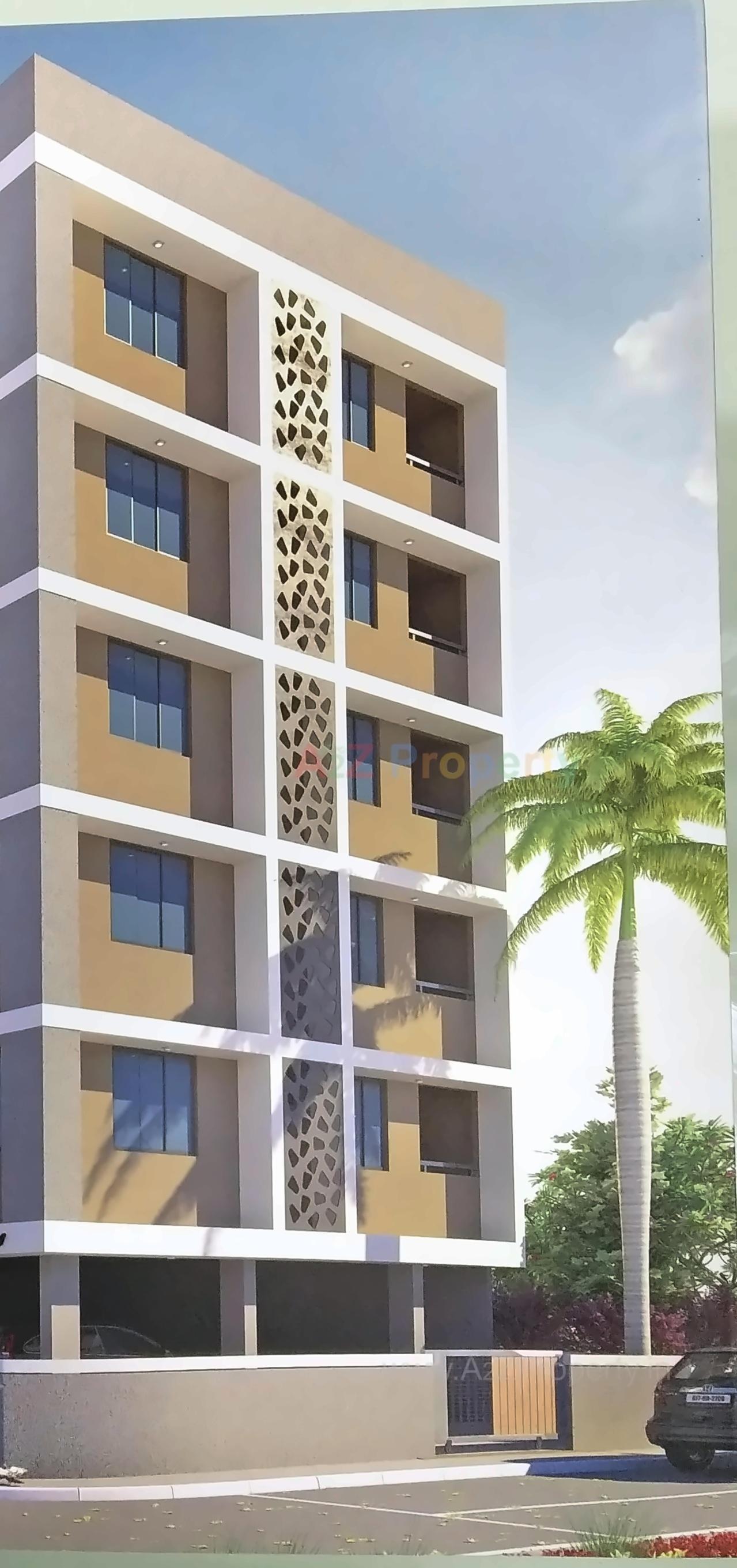 3D Elevation of real estate project Devishyam Square located at Manipur, Ahmedabad, Gujarat