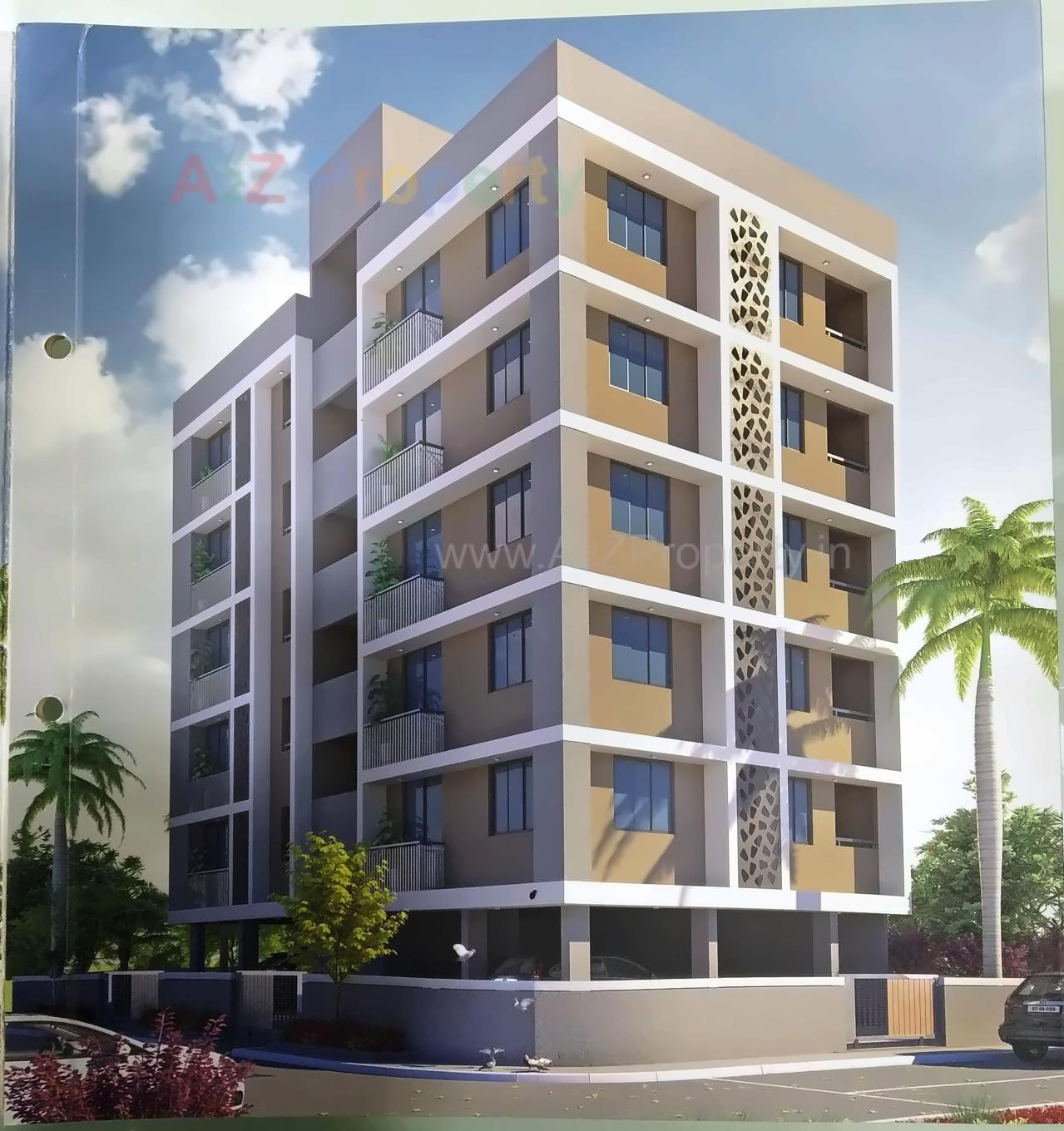 3D Elevation of real estate project Devishyam Square located at Manipur, Ahmedabad, Gujarat