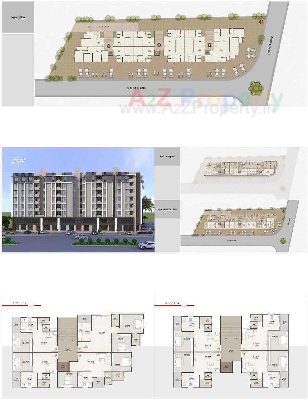 Layout of real estate project Devkrupa Flora located at Nikol, Ahmedabad, Gujarat