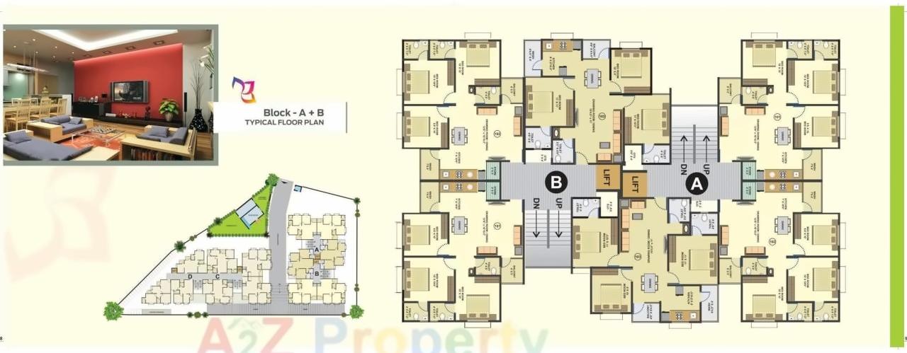 Layout of real estate project Devkrupa Glory located at Vinzol, Ahmedabad, Gujarat