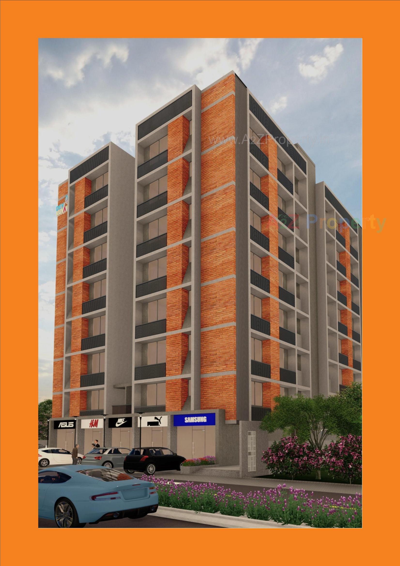 3D Elevation of real estate project Devkuvar located at Tragad, Ahmedabad, Gujarat