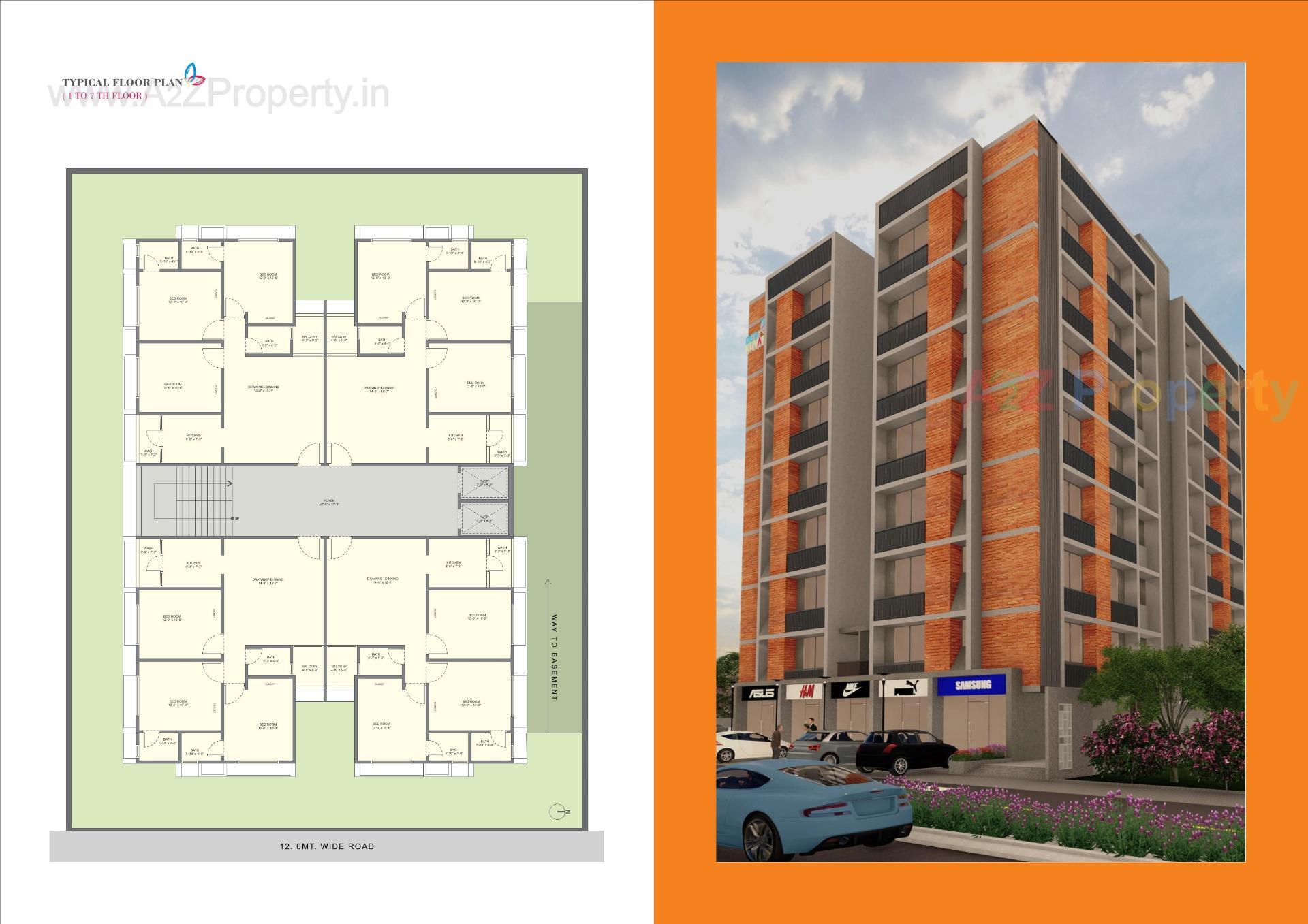 Layout of real estate project Devkuvar located at Tragad, Ahmedabad, Gujarat