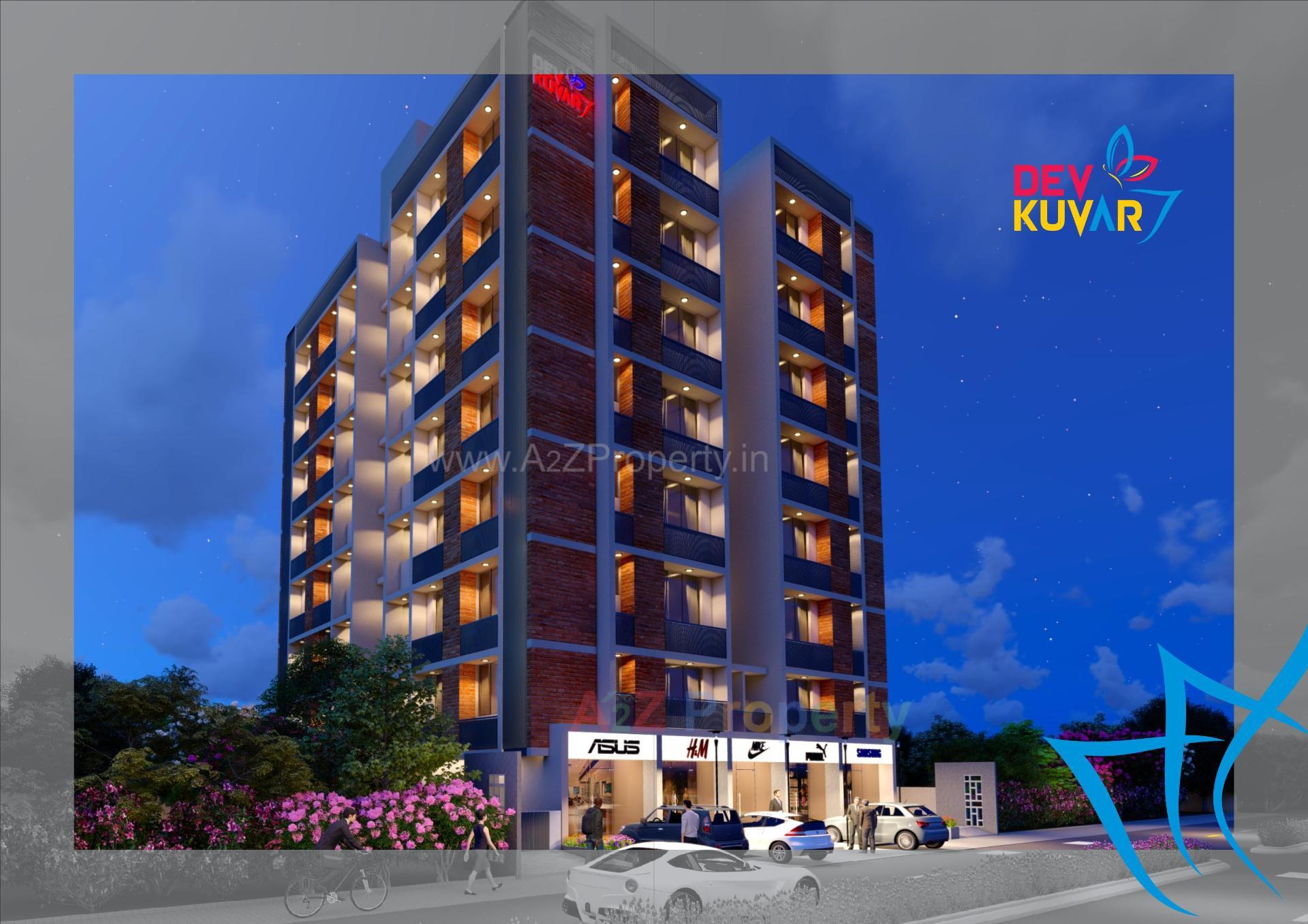 3D Elevation of real estate project Devkuvar located at Tragad, Ahmedabad, Gujarat