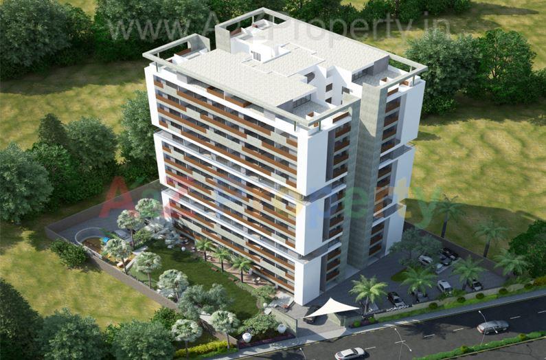 3D Elevation of real estate project Devnandan Horizon located at Chandkheda, Ahmedabad, Gujarat