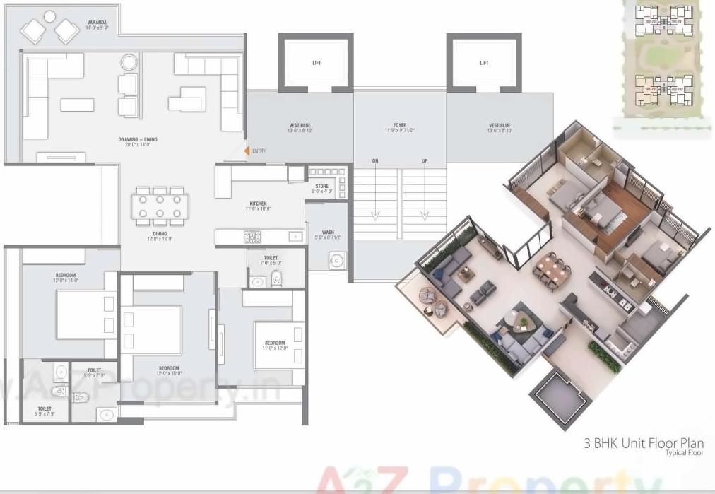 Layout of real estate project Devpriya located at Chandkheda, Ahmedabad, Gujarat
