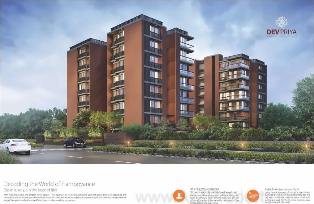 3D Elevation of real estate project Devpriya located at Chandkheda, Ahmedabad, Gujarat