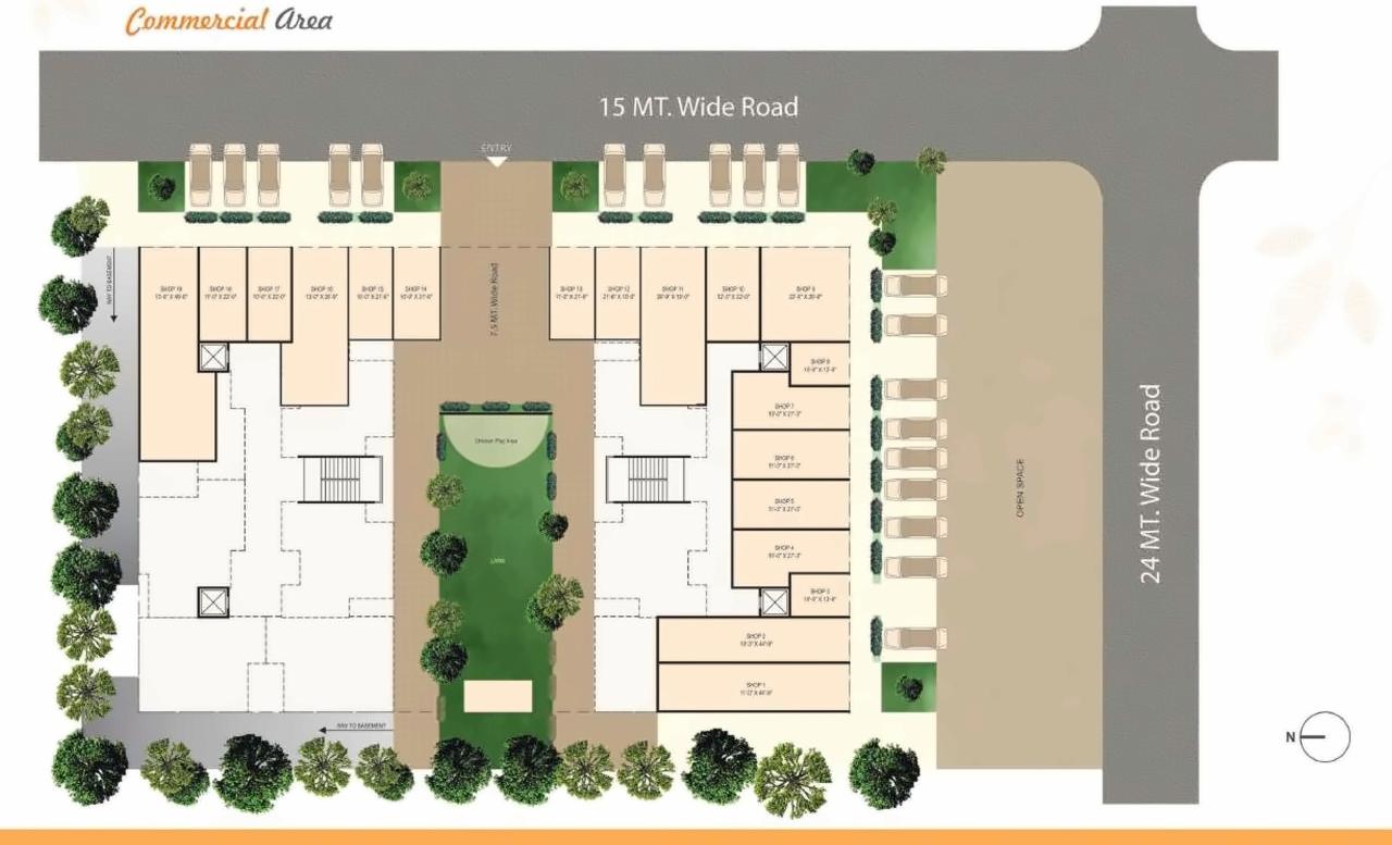 Layout of real estate project Devresidency located at Tragad, Ahmedabad, Gujarat
