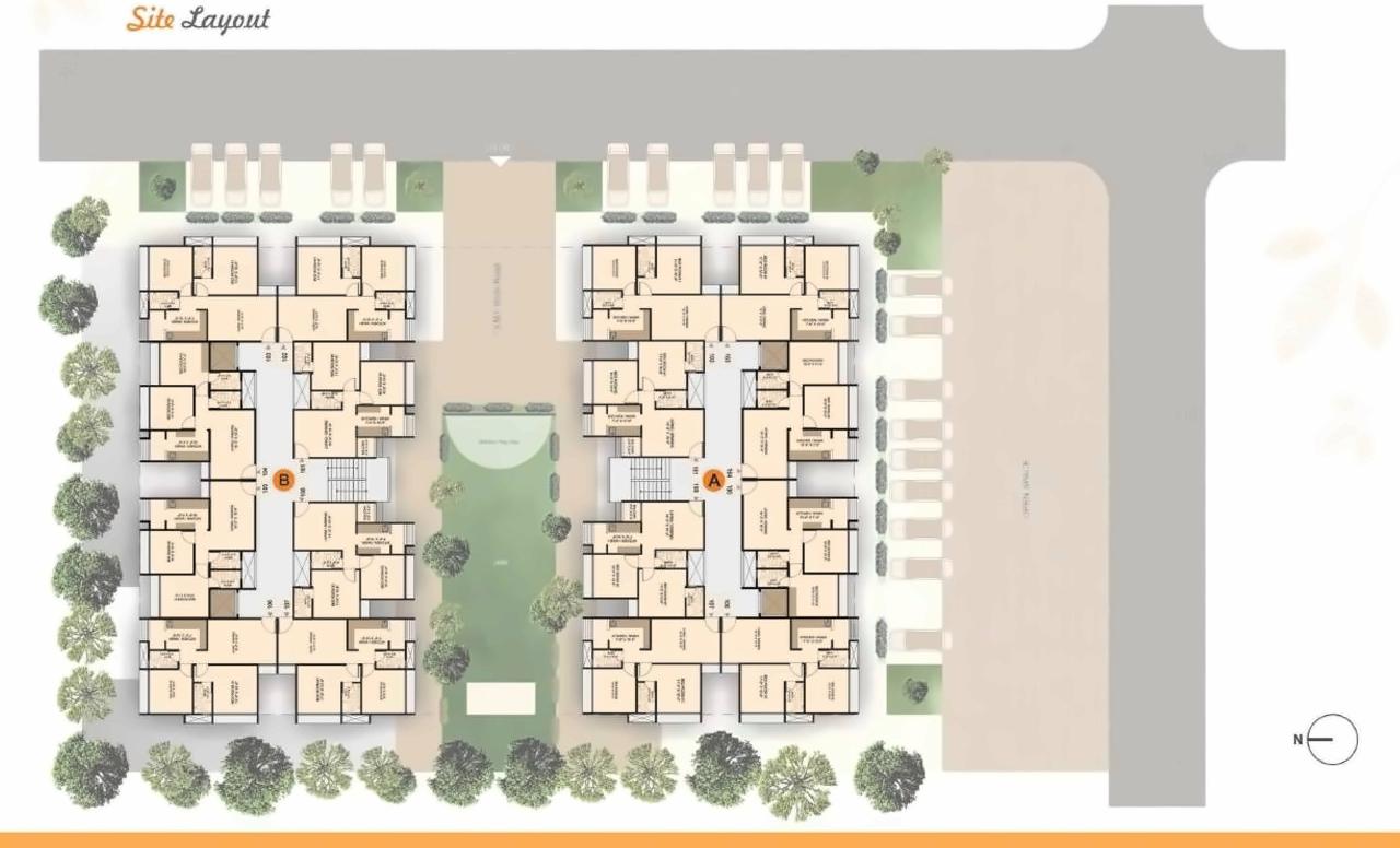 Layout of real estate project Devresidency located at Tragad, Ahmedabad, Gujarat