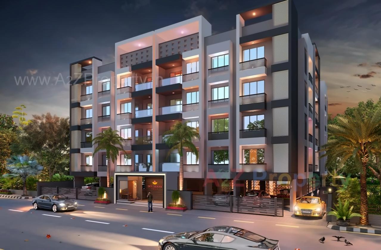 3D Elevation of real estate project Devsiddhi Fabula located at City, Ahmedabad, Gujarat