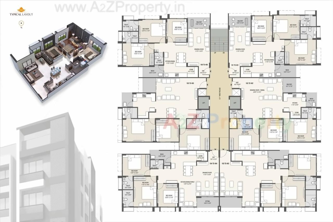 Layout of real estate project Devsiddhi Fabula located at City, Ahmedabad, Gujarat