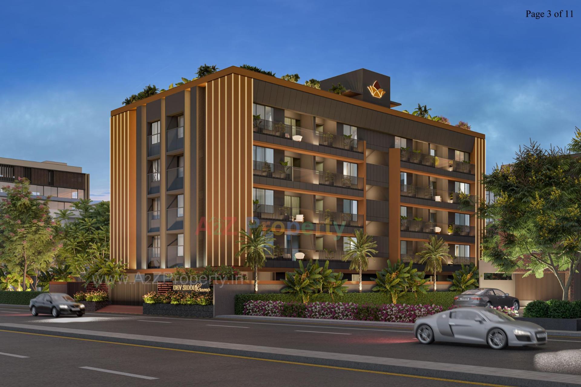 3D Elevation of real estate project Devsiddhi Greens located at Shekhpur-khanpur, Ahmedabad, Gujarat