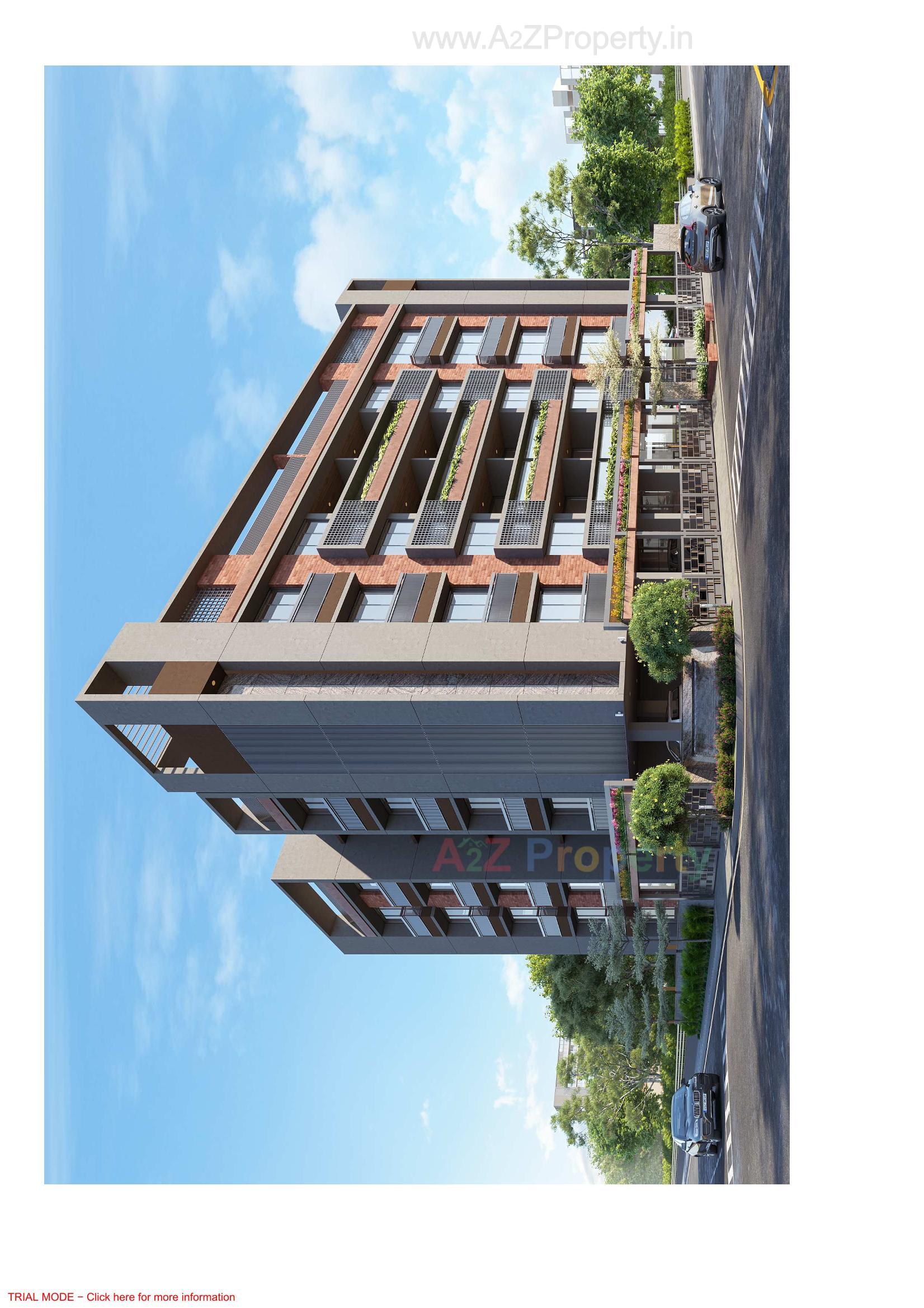 3D Elevation of real estate project Devsiddhi Lavish located at Changispur, Ahmedabad, Gujarat