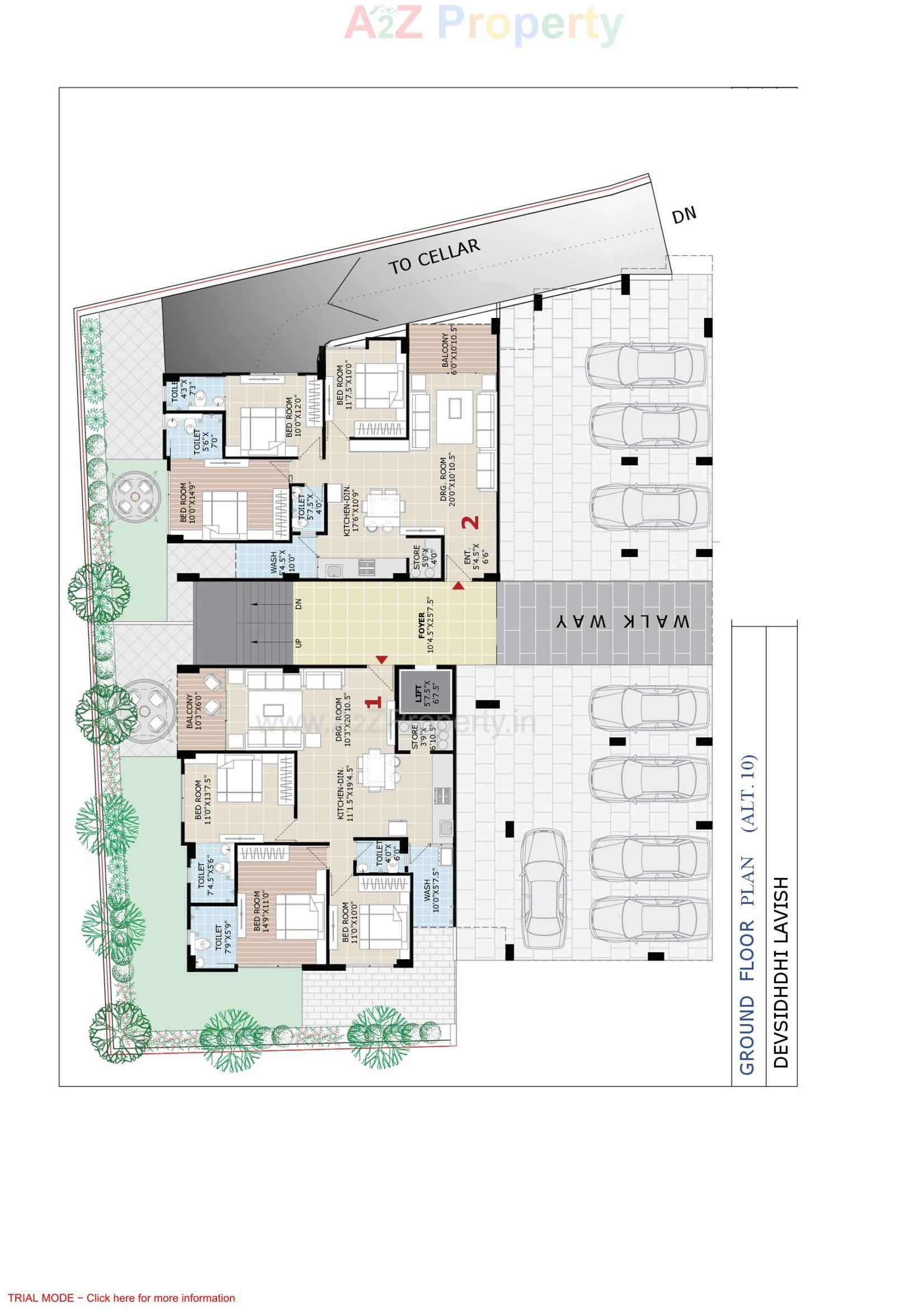 Layout of real estate project Devsiddhi Lavish located at Changispur, Ahmedabad, Gujarat
