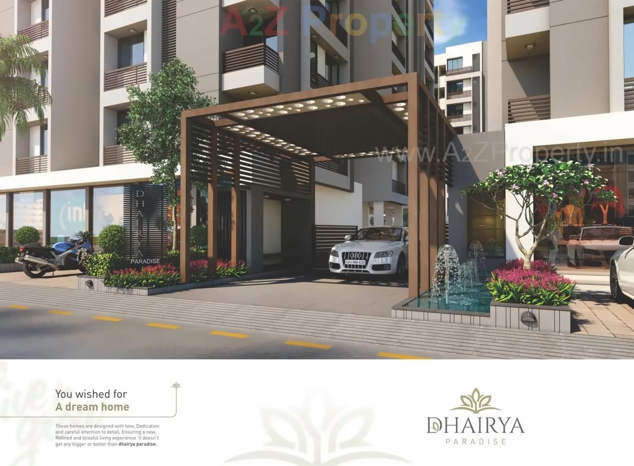 3D Elevation of real estate project Dhairya Paradise located at Isanpur, Ahmedabad, Gujarat
