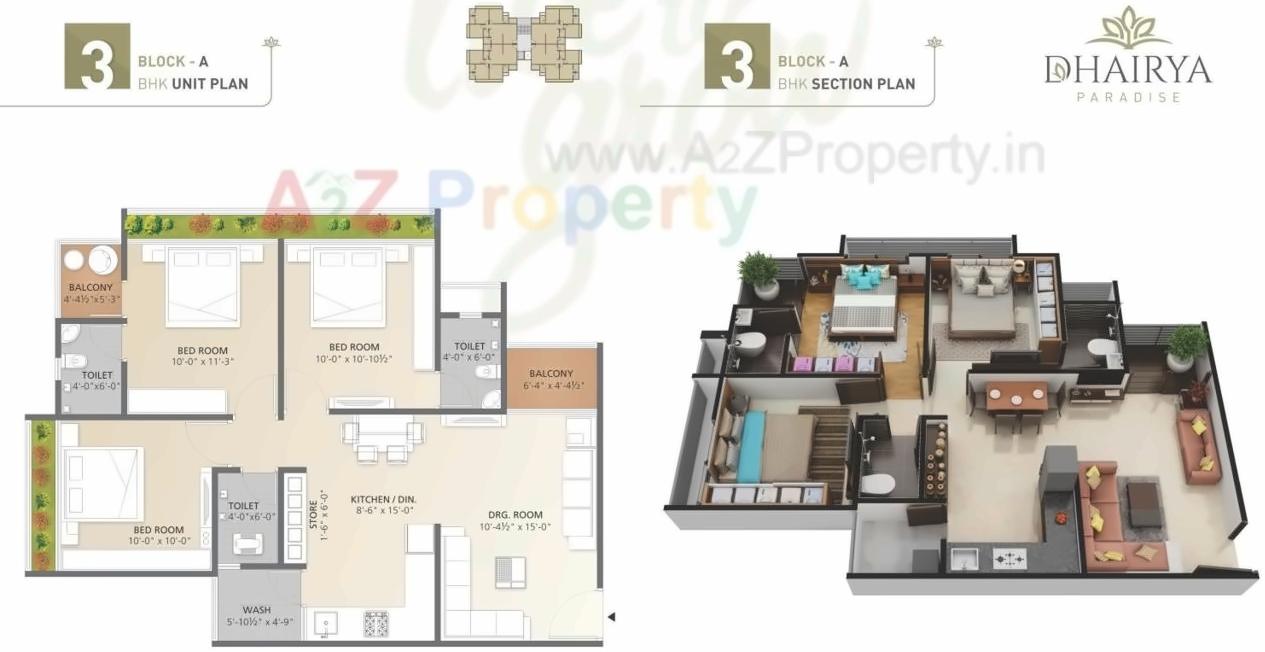 Layout of real estate project Dhairya Paradise located at Isanpur, Ahmedabad, Gujarat