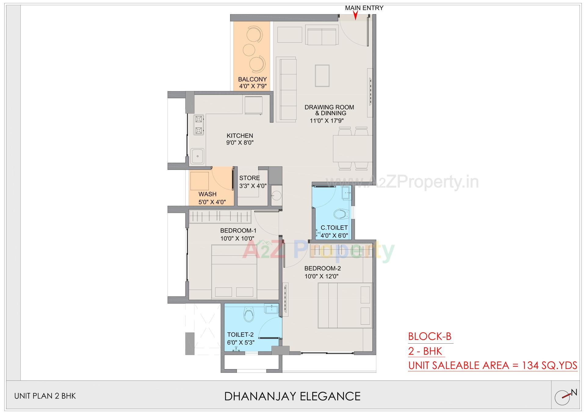 Layout of real estate project Dhananjay Elegance located at Wadaj, Ahmedabad, Gujarat