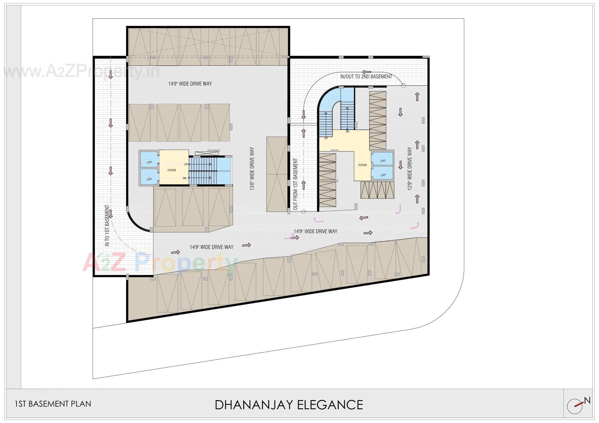 Layout of real estate project Dhananjay Elegance located at Wadaj, Ahmedabad, Gujarat