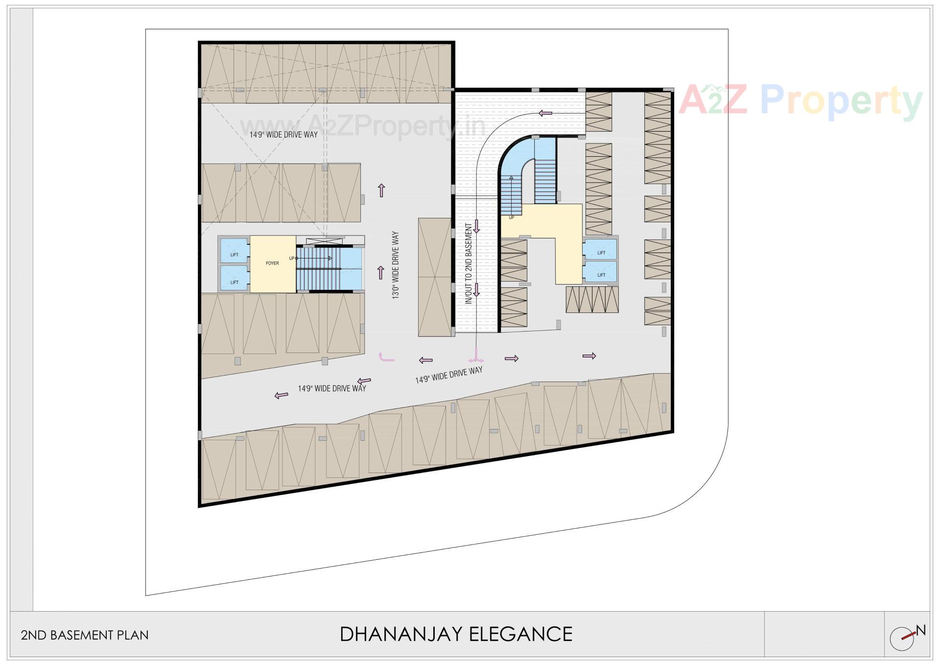 Layout of real estate project Dhananjay Elegance located at Wadaj, Ahmedabad, Gujarat