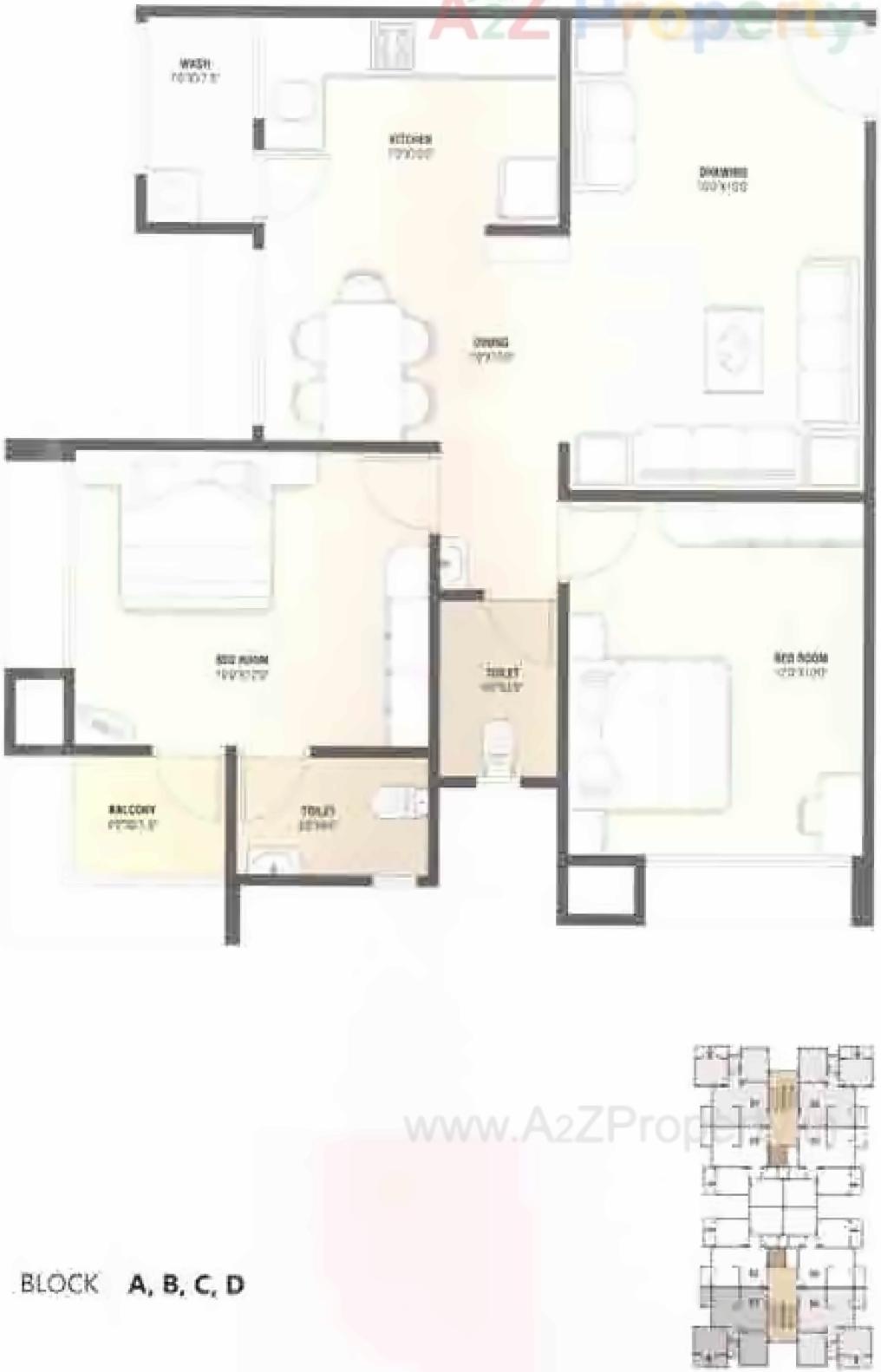 Layout of real estate project Dhananjay Enclave located at Gota, Ahmedabad, Gujarat