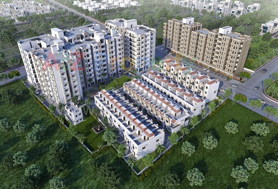 3D Elevation of real estate project Dhanraaj Habitat located at Vatva, Ahmedabad, Gujarat