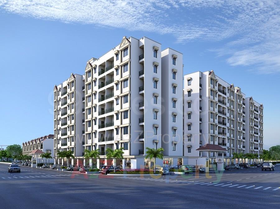 3D Elevation of real estate project Dhanraaj Habitat located at Vatva, Ahmedabad, Gujarat