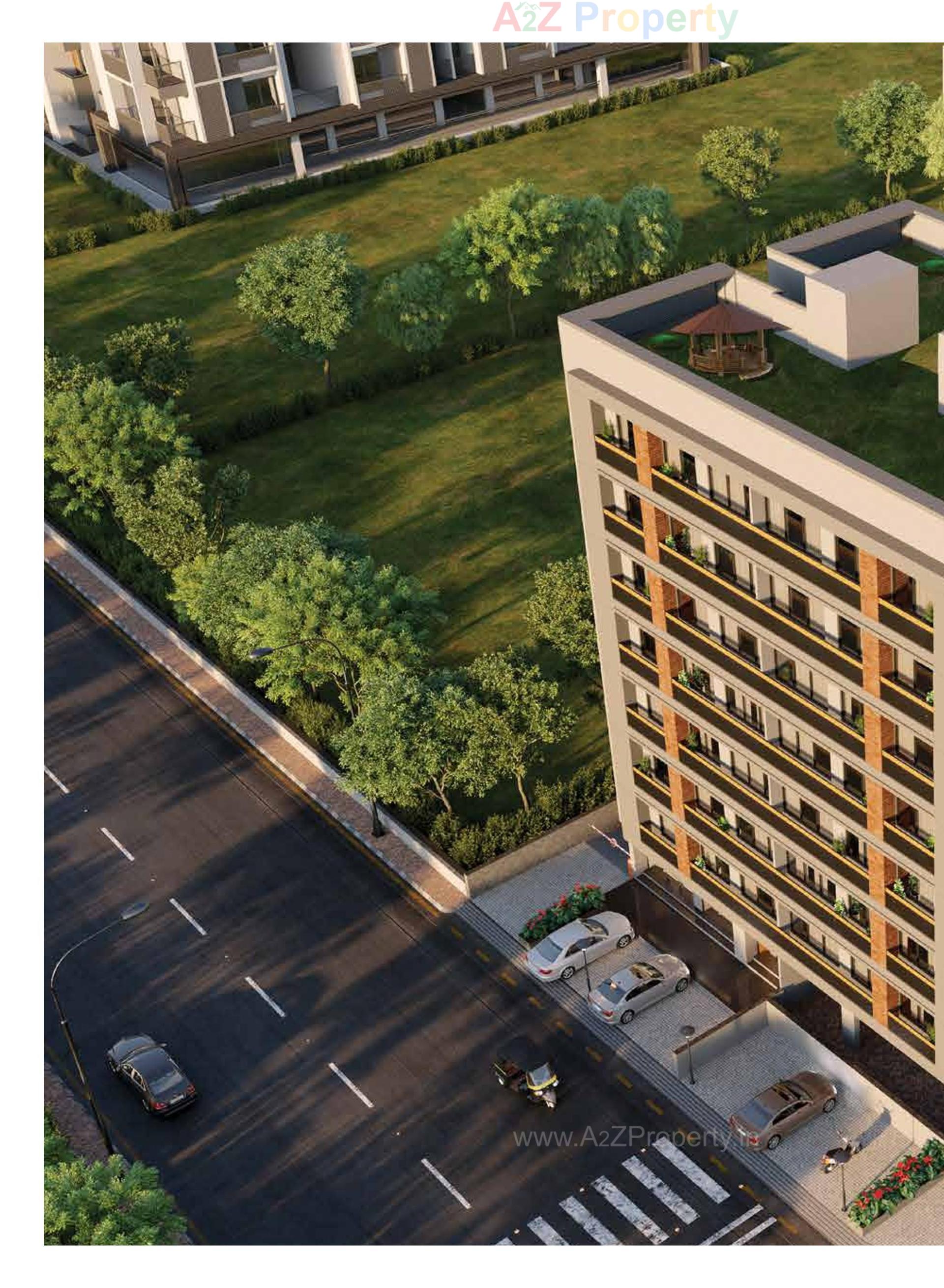 3D Elevation of real estate project Dharma Residency located at Bopal, Ahmedabad, Gujarat