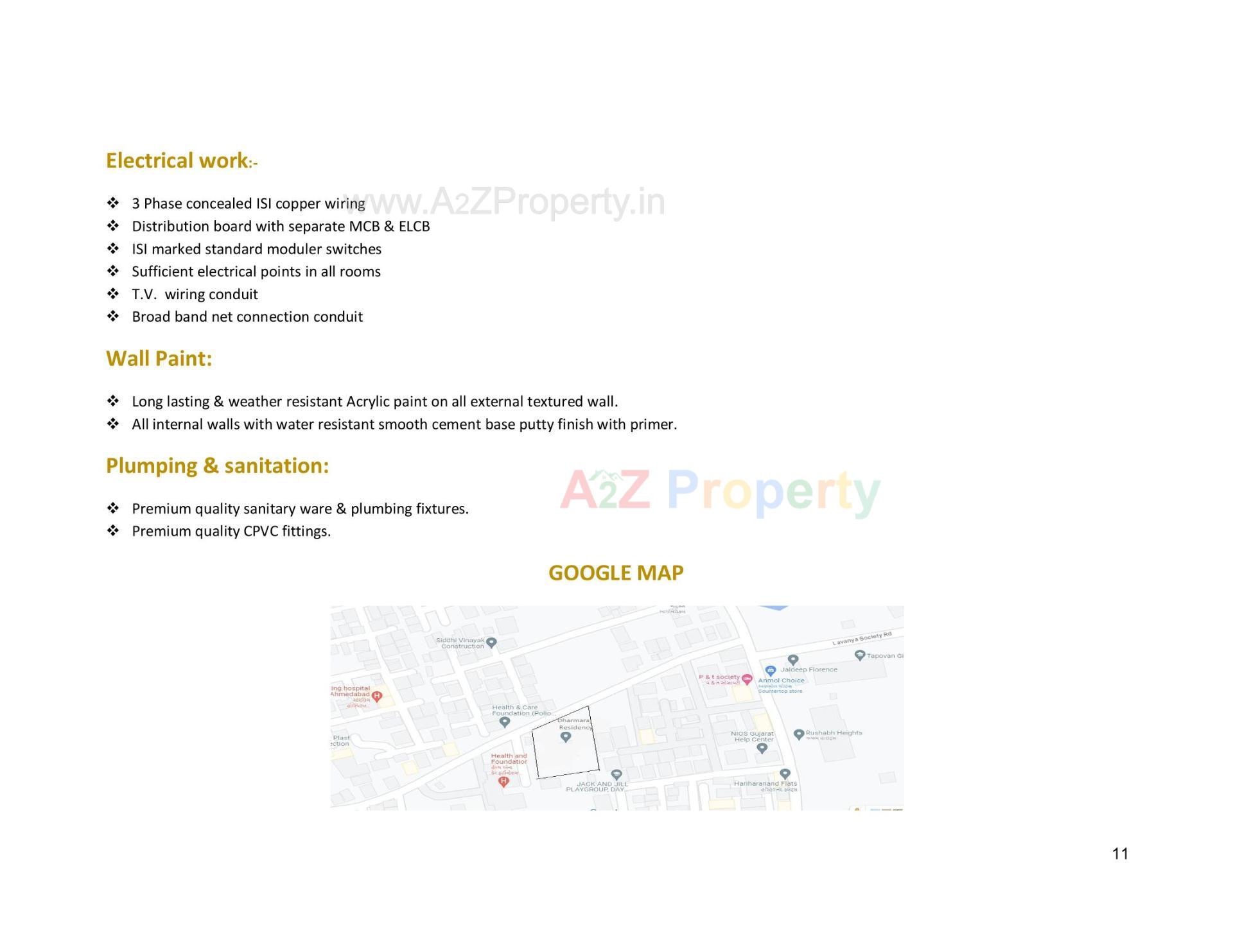  of real estate project Dharmaraj Residency located at Vejalpur, Ahmedabad, Gujarat