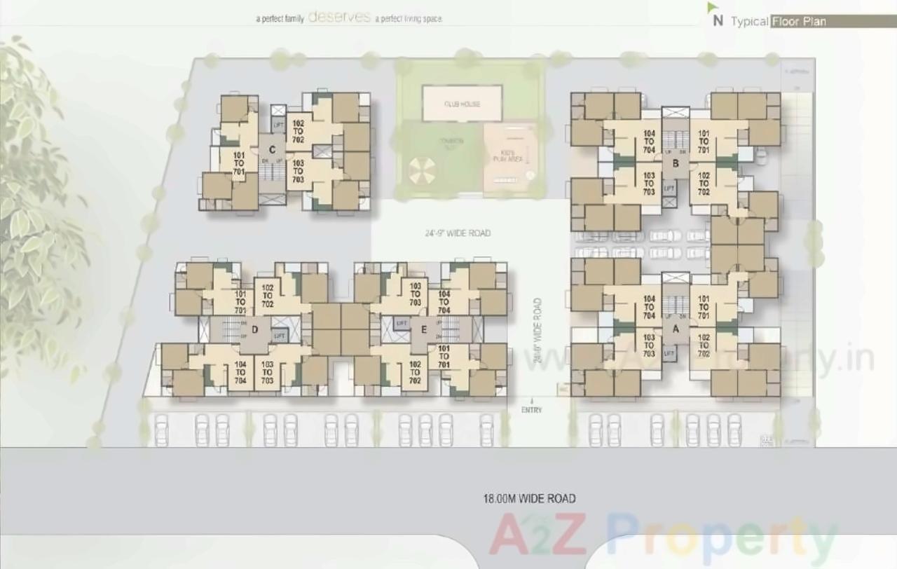 Layout of real estate project Dharti Exotica located at City, Ahmedabad, Gujarat