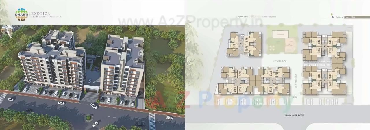 Layout of real estate project Dharti Exotica located at City, Ahmedabad, Gujarat