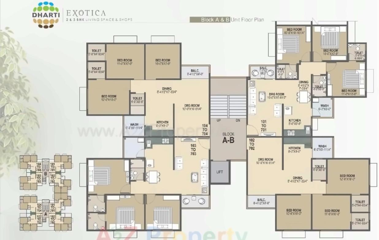 Layout of real estate project Dharti Exotica located at City, Ahmedabad, Gujarat