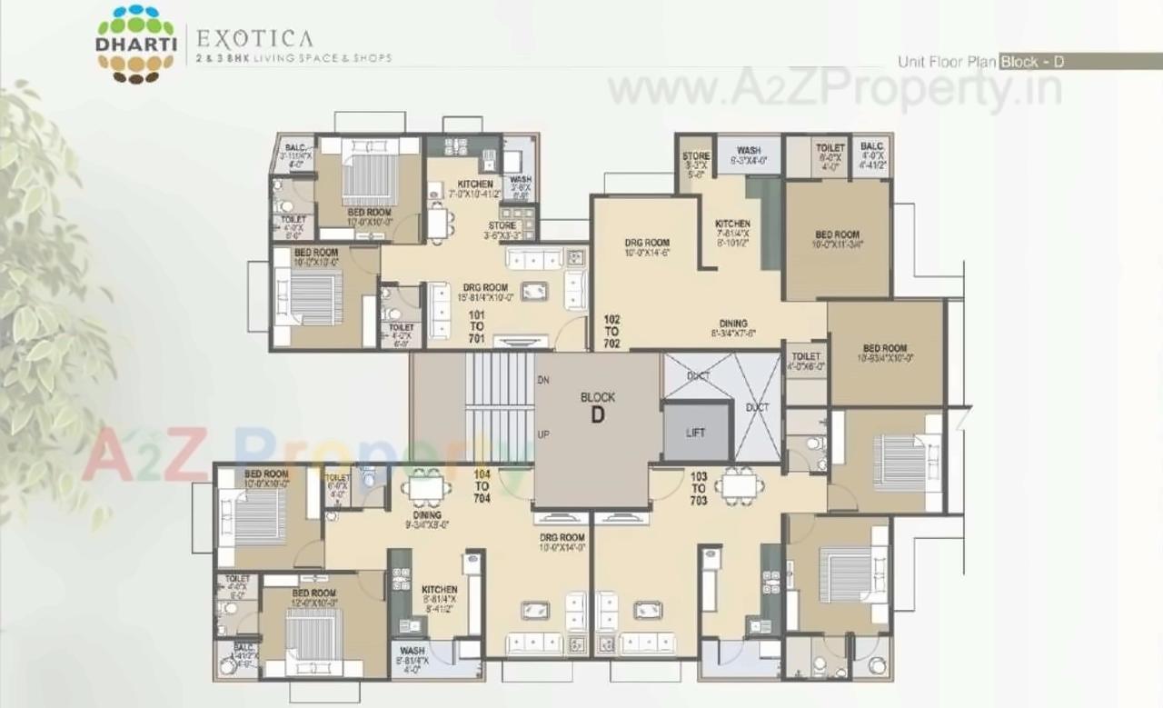 Layout of real estate project Dharti Exotica located at City, Ahmedabad, Gujarat