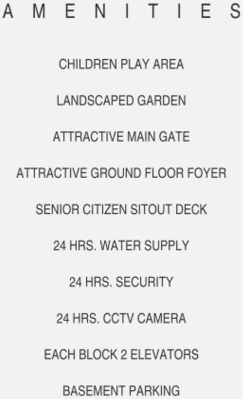 Amenities of Dharti Saket