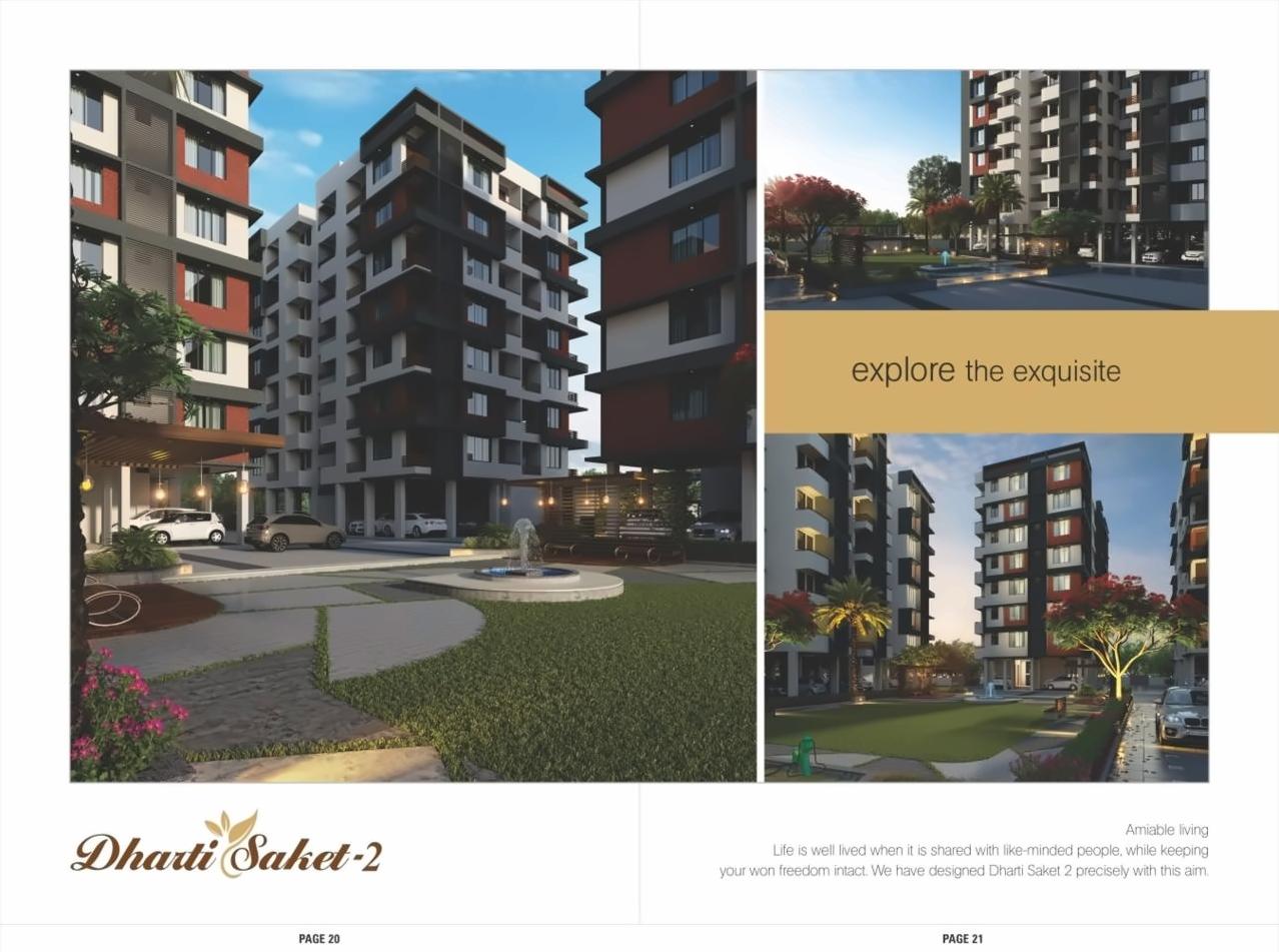 3D Elevation of real estate project Dharti Saket located at Chenpur, Ahmedabad, Gujarat