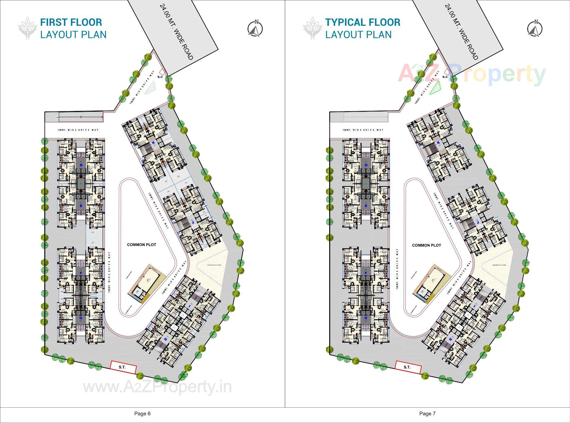 Layout of real estate project Dharti Saket Heaven located at Chenpur, Ahmedabad, Gujarat