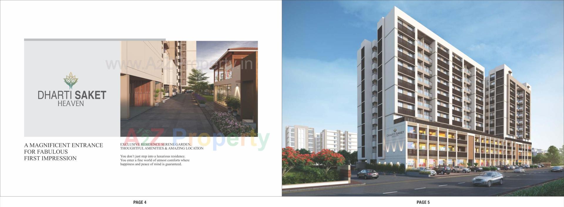 3D Elevation of real estate project Dharti Saket Heaven located at Chenpur, Ahmedabad, Gujarat