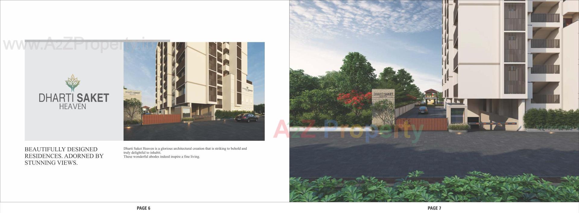 3D Elevation of real estate project Dharti Saket Heaven located at Chenpur, Ahmedabad, Gujarat